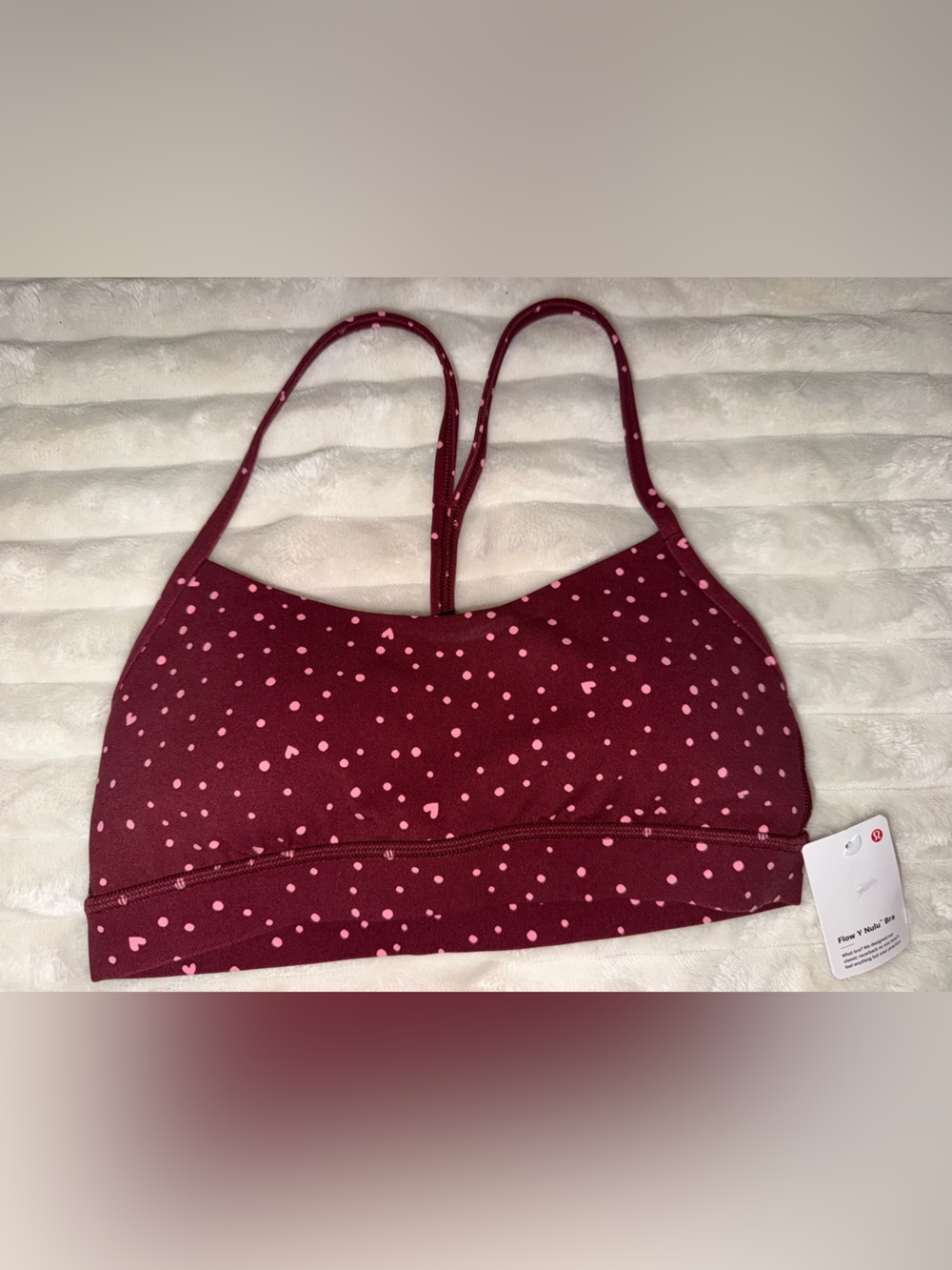 Lululemon Flow Y Nulu Limited Edition Hear Bra Size 6